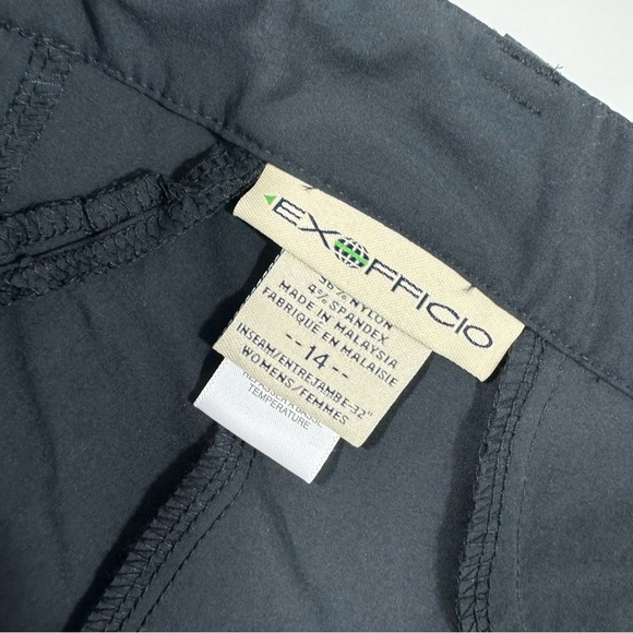 Exofficio Straight Leg Pants Black Size 14 Outdoor Hiking - Picture 4 of 8